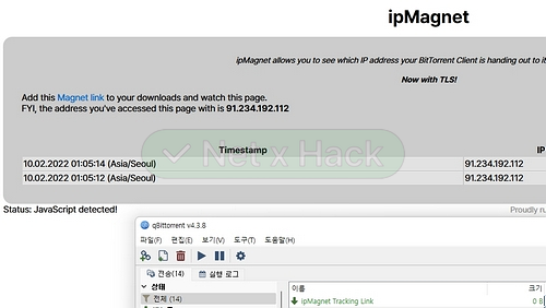 ExpressVPN 토렌트 IP 추적 테스트 ipmagnet