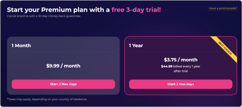 ClearVPN 가격