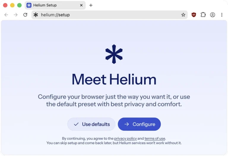 helium 브라우저 후기 사용기